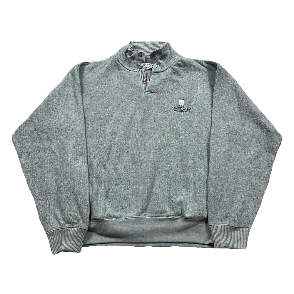 Cuffy’s Cape Cod Henley Sweater Sweatshirt Heavyweight Vintage Y2K Size Medium